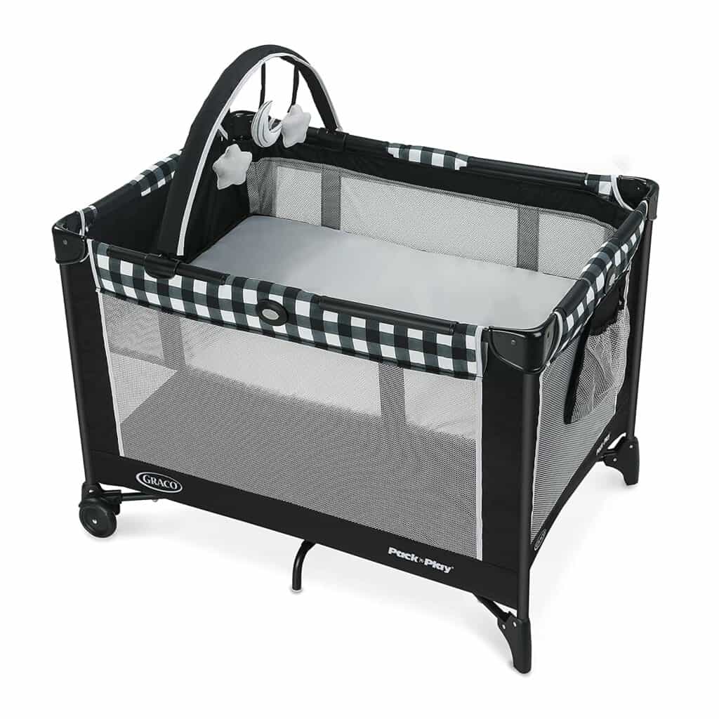 Using a pack and play as a outlet bassinet